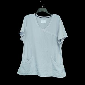 EUC Skechers By Barco Women's Light Gray Scrub Top XL